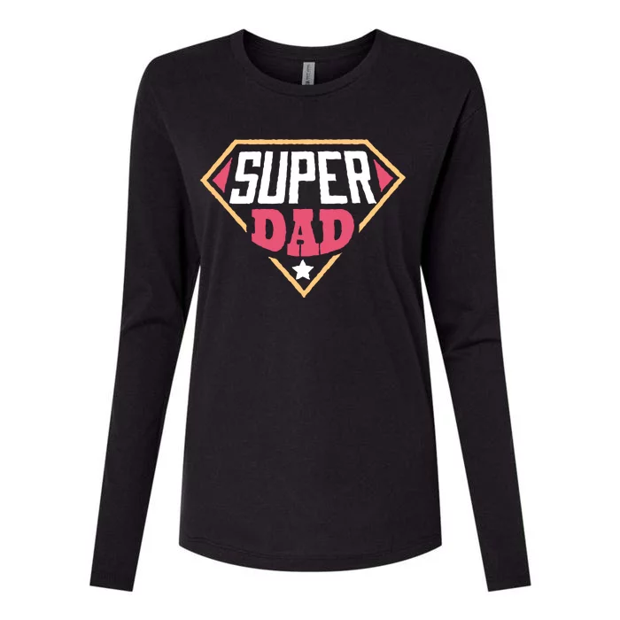 Super Dad Captain Womens Cotton Relaxed Long Sleeve T-Shirt