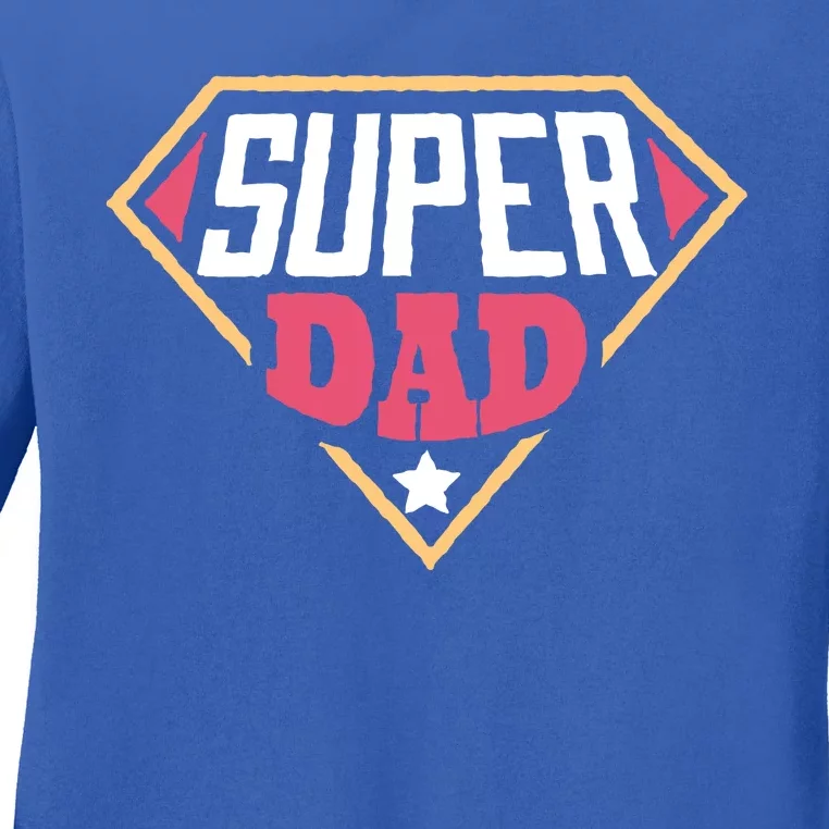 Super Dad Captain Ladies Long Sleeve Shirt