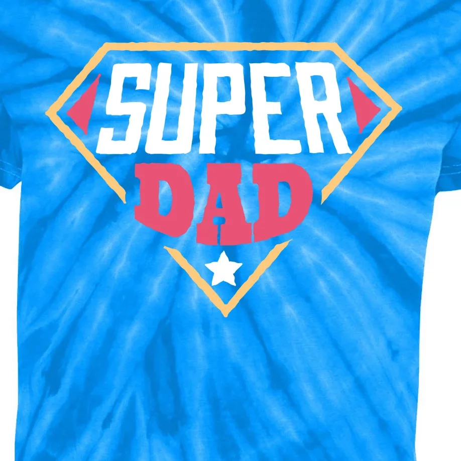 Super Dad Captain Kids Tie-Dye T-Shirt