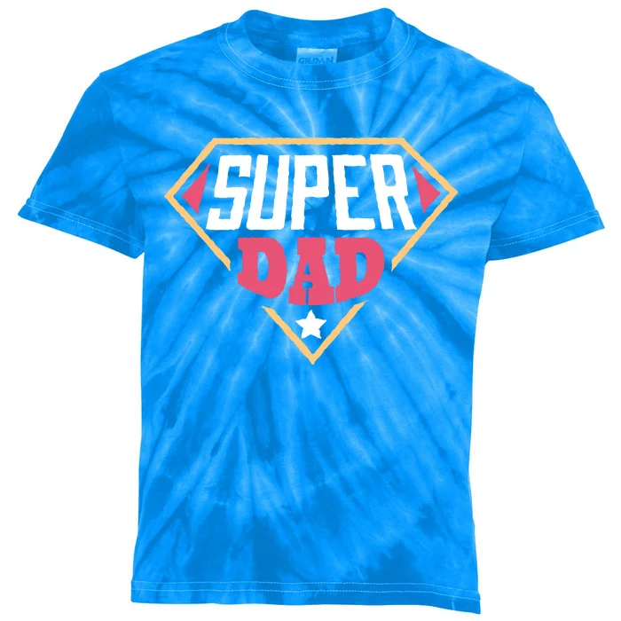 Super Dad Captain Kids Tie-Dye T-Shirt