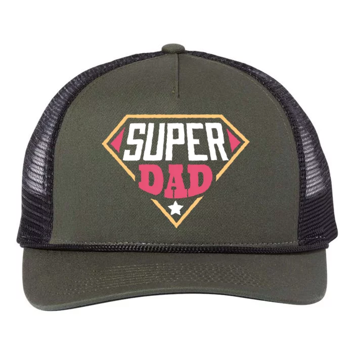 Super Dad Captain Retro Rope Trucker Hat Cap