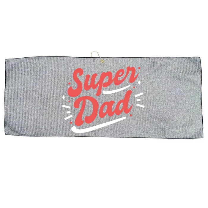 Super Dad Fathers Day Large Microfiber Waffle Golf Towel