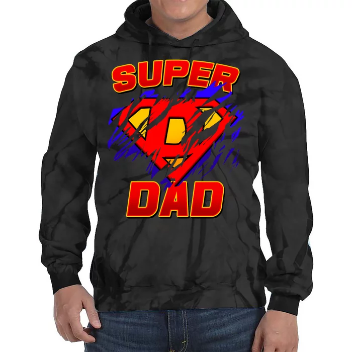 Super Dad Ripped Logo Tie Dye Hoodie