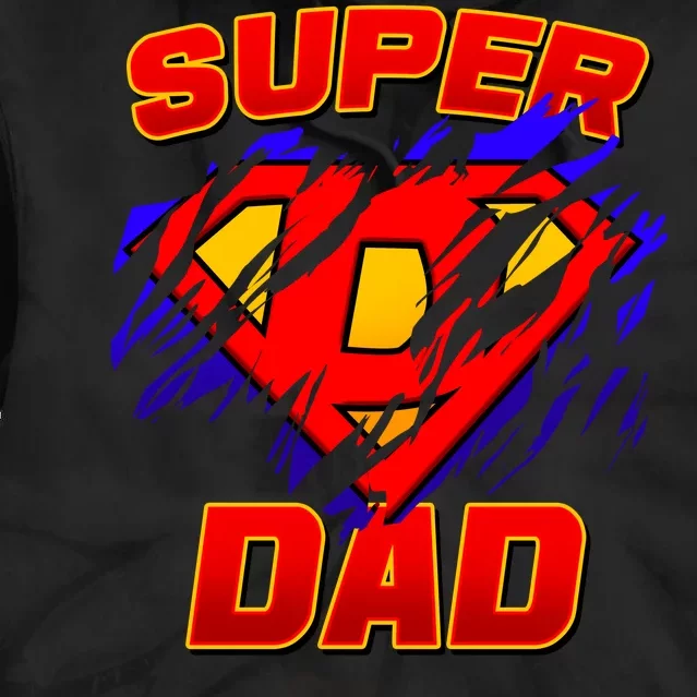 Super Dad Ripped Logo Tie Dye Hoodie