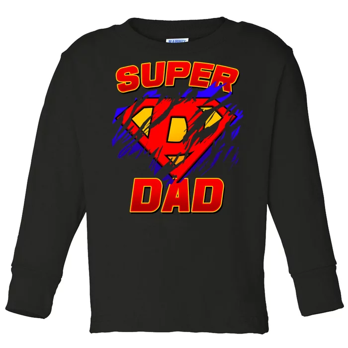 Super Dad Ripped Logo Toddler Long Sleeve Shirt