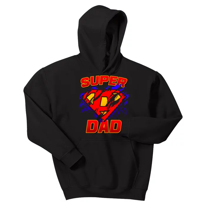 Super Dad Ripped Logo Kids Hoodie