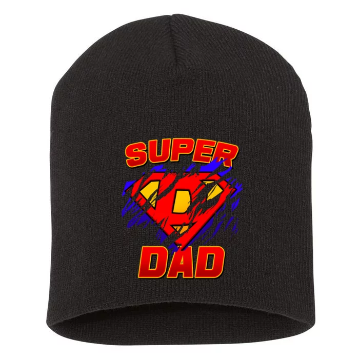 Super Dad Ripped Logo Short Acrylic Beanie