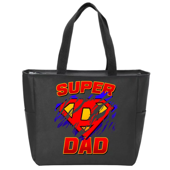 Super Dad Ripped Logo Zip Tote Bag