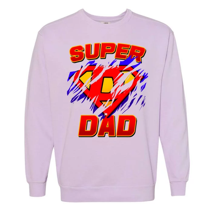 Super Dad Ripped Logo Garment-Dyed Sweatshirt