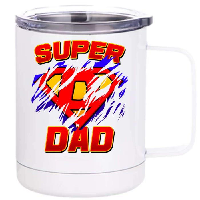 Super Dad Ripped Logo Front & Back 12oz Stainless Steel Tumbler Cup