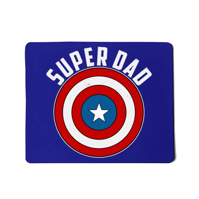 Super Dad Superhero Shield Father's Day Mousepad