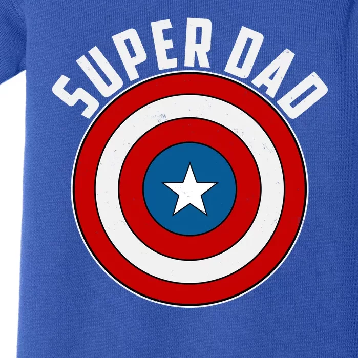 Super Dad Superhero Shield Father's Day Baby Bodysuit