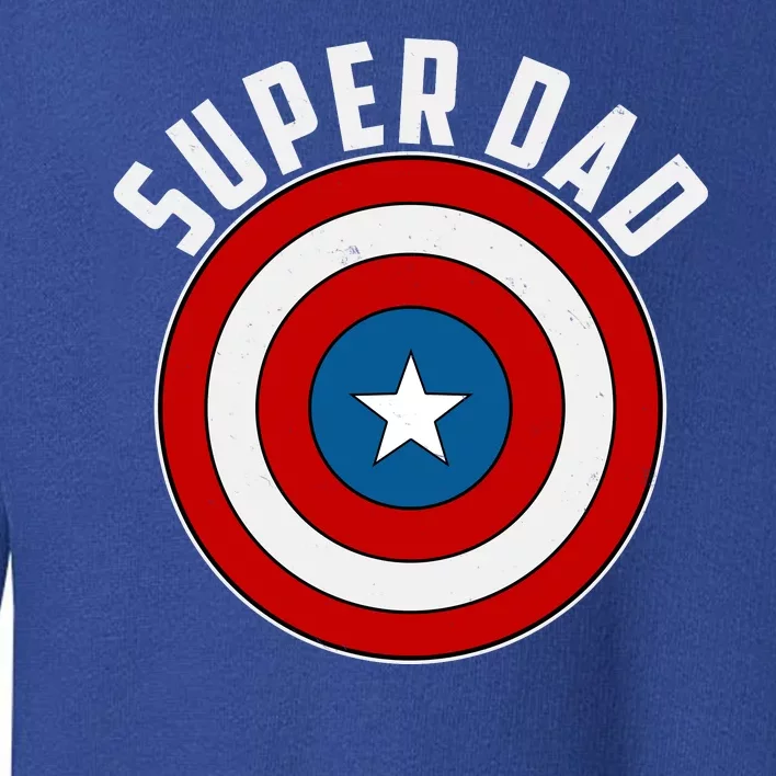 Super Dad Superhero Shield Father's Day Toddler Sweatshirt