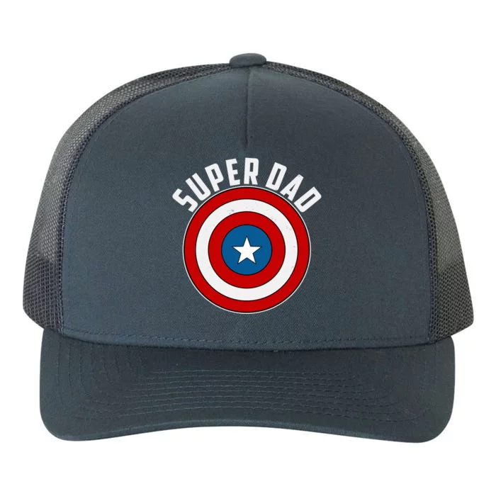 Super Dad Superhero Shield Father's Day Yupoong Adult 5-Panel Trucker Hat