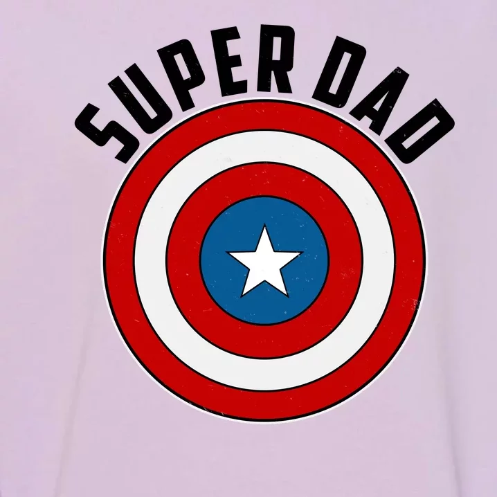 Super Dad Superhero Shield Father's Day Garment-Dyed Sweatshirt