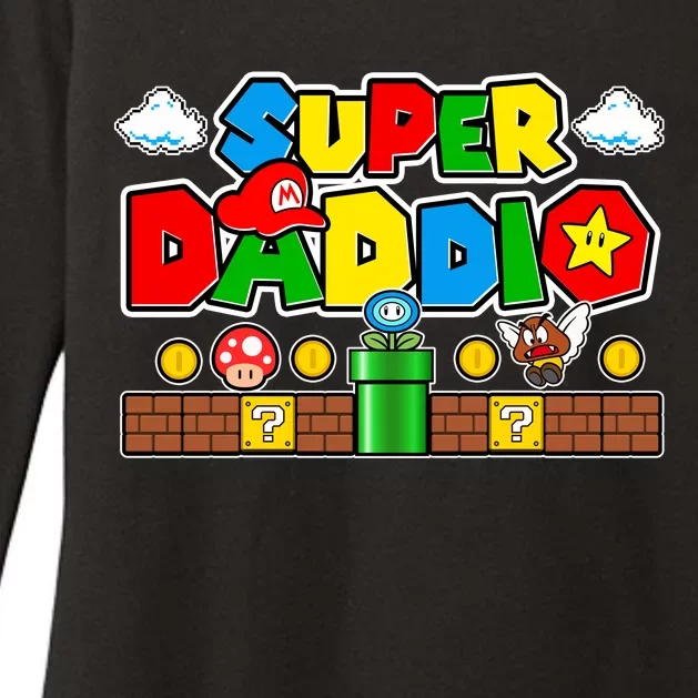 Super Daddio Dad Video Gamer Womens CVC Long Sleeve Shirt