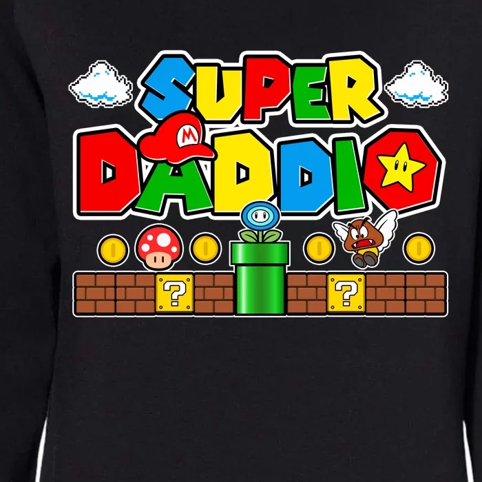 Super Daddio Dad Video Gamer Womens California Wash Sweatshirt