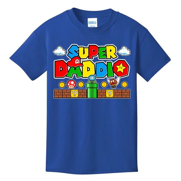 Super Daddio Dad Video Gamer Kids T-Shirt