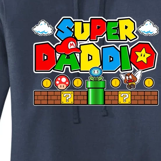 Super Daddio Dad Video Gamer Women's Pullover Hoodie