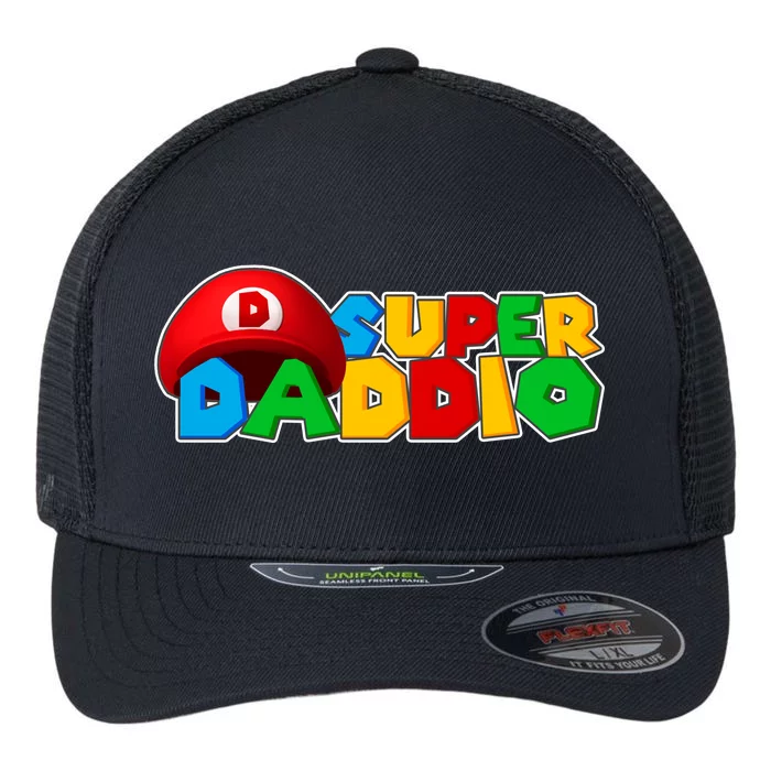 Super Daddio Gamer Dad Flexfit Unipanel Trucker Cap