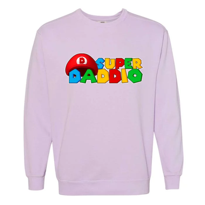 Super Daddio Gamer Dad Garment-Dyed Sweatshirt