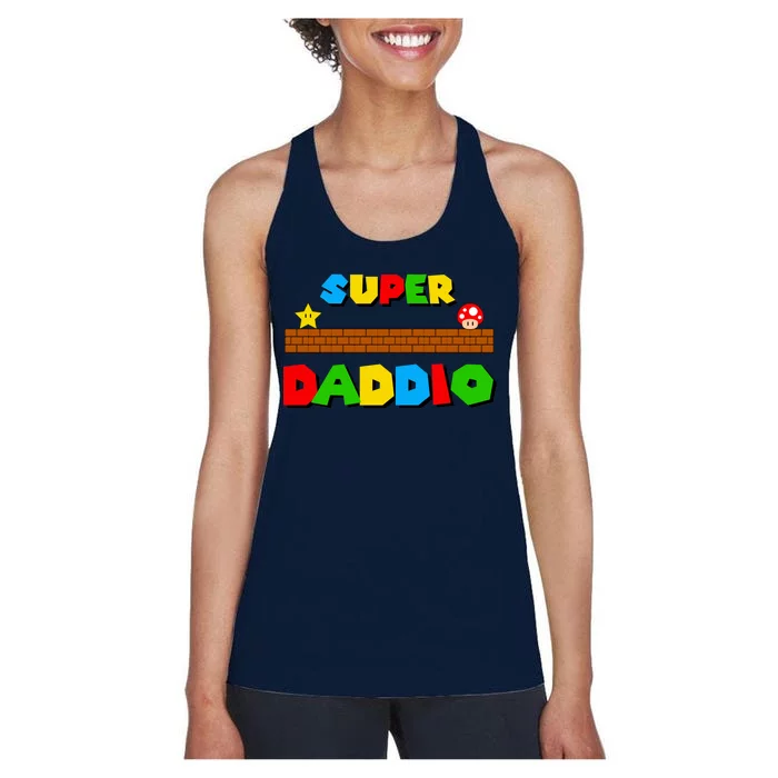 Super Daddio Retro Video Game Women's Racerback Tank