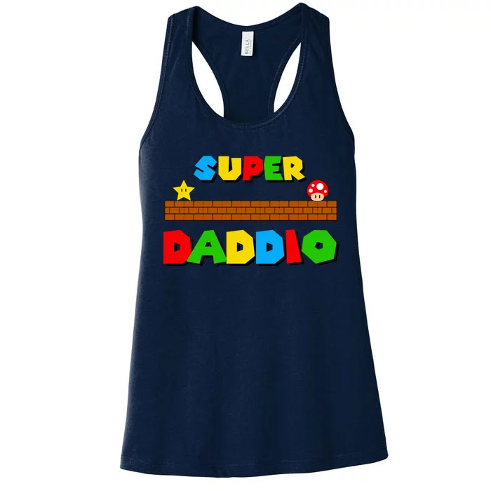 Super Daddio Retro Video Game Women's Racerback Tank