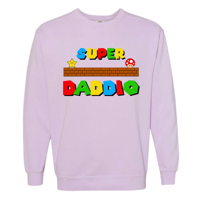 Super Daddio Retro Video Game Garment-Dyed Sweatshirt