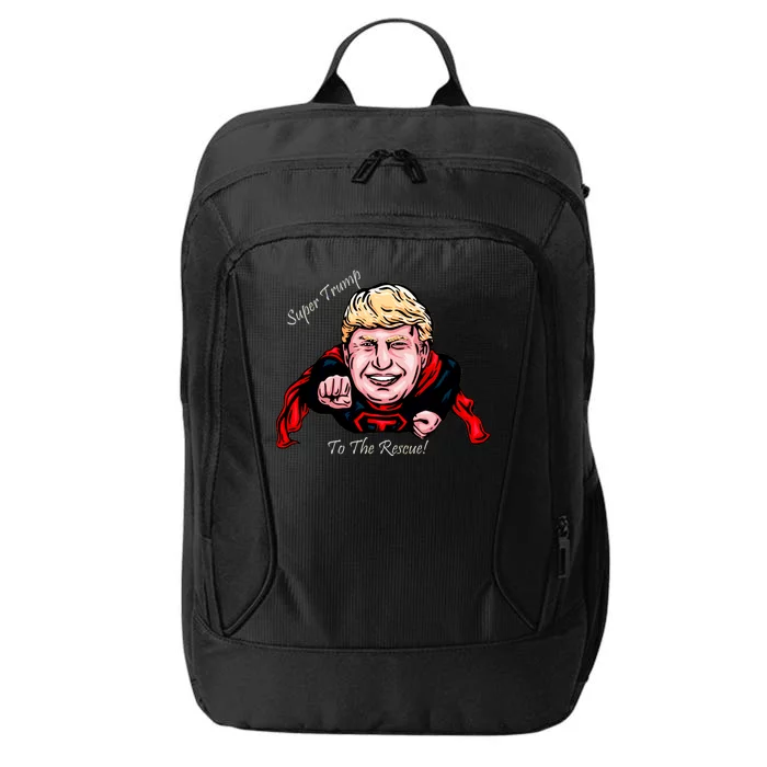 Super Donald Trump To The Rescue City Backpack