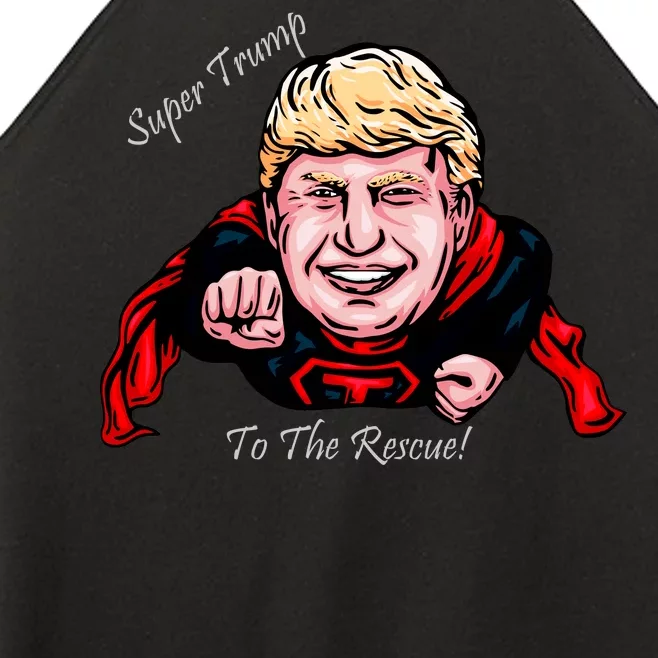 Super Donald Trump To The Rescue Women’s Perfect Tri Rocker Tank