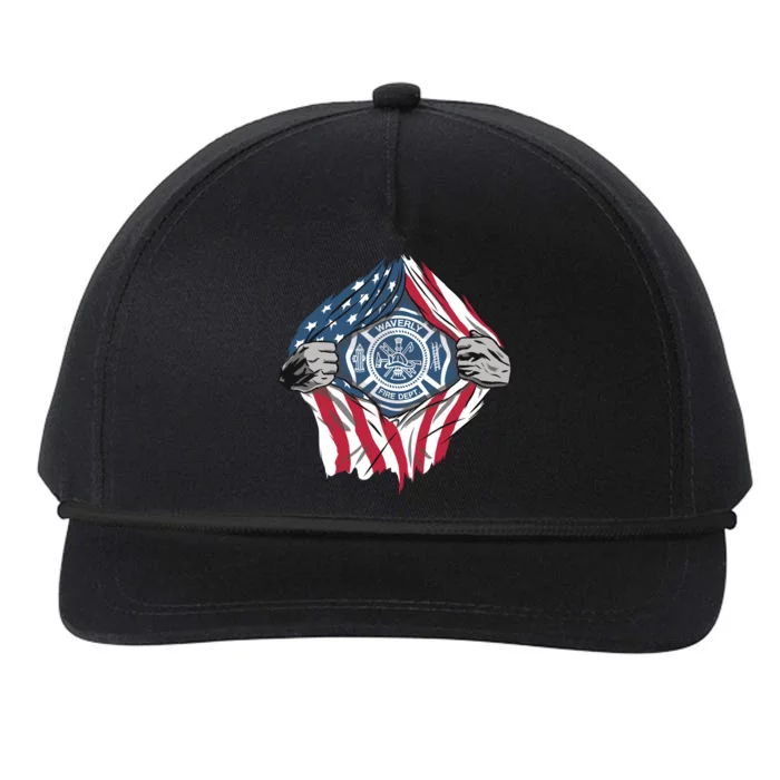 Super Fireman USA Snapback Five-Panel Rope Hat