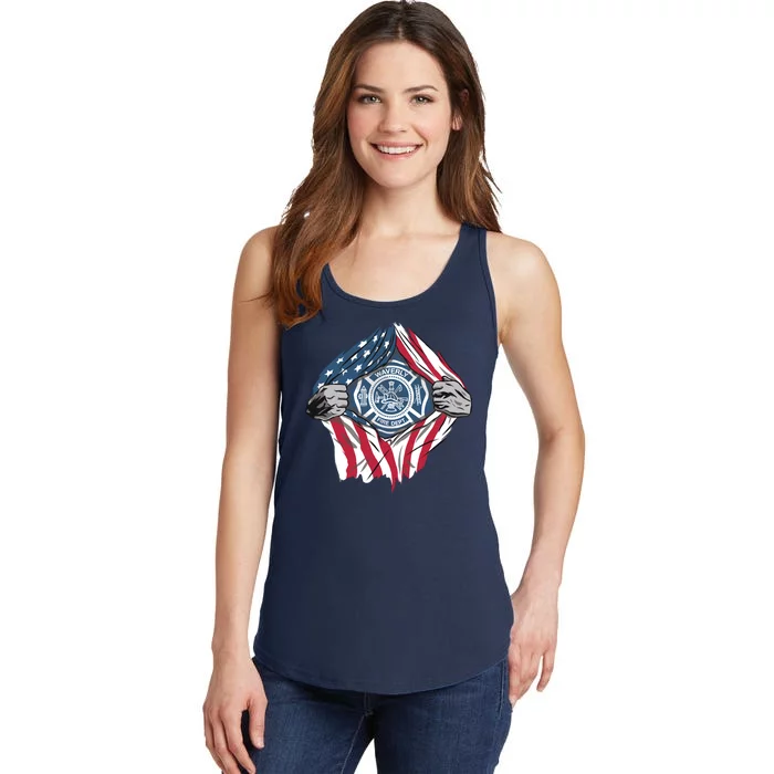 Super Fireman USA Ladies Essential Tank