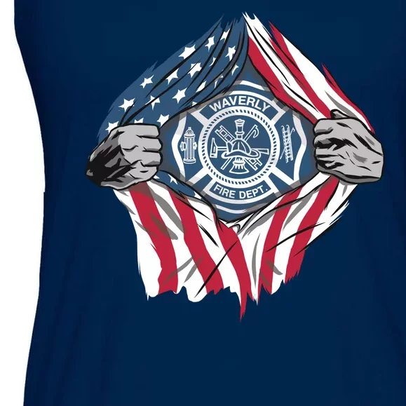 Super Fireman USA Ladies Essential Flowy Tank