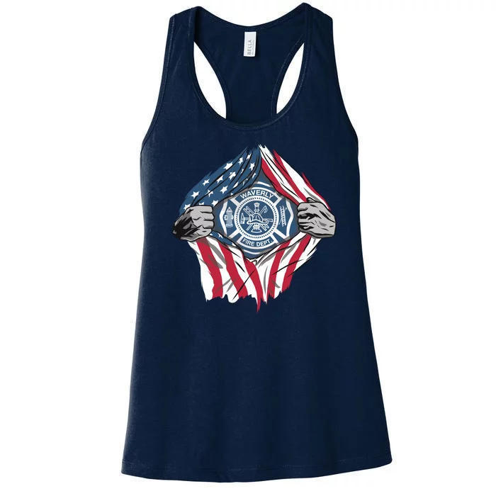 Super Fireman USA Women's Racerback Tank