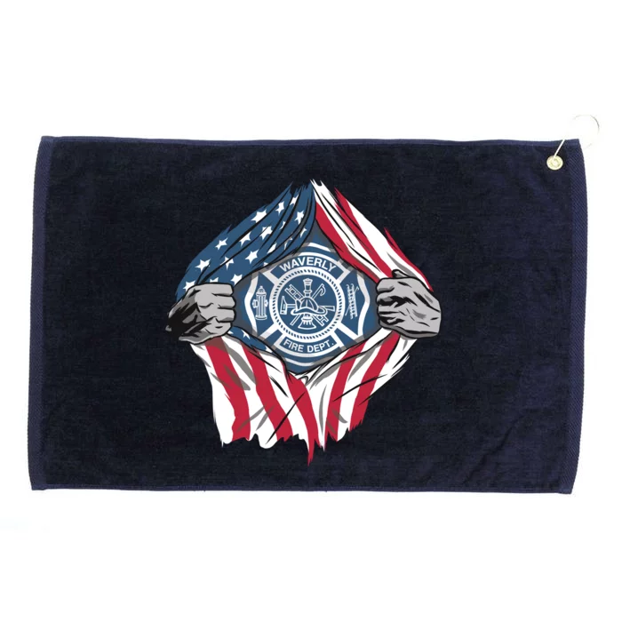 Super Fireman USA Grommeted Golf Towel