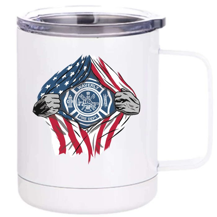 Super Fireman USA Front & Back 12oz Stainless Steel Tumbler Cup