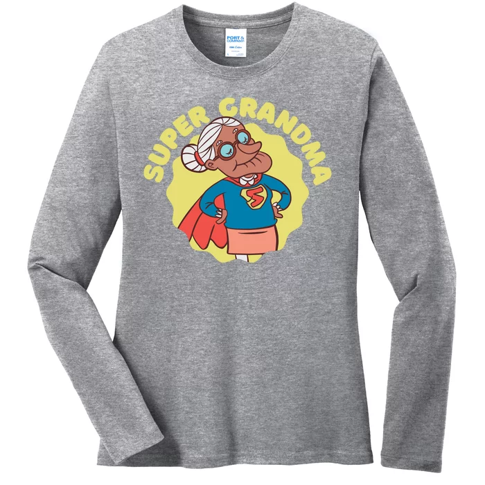 Super Grandma Ladies Long Sleeve Shirt