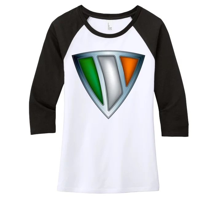 Super Irish Ireland Steel Shield Women's Tri-Blend 3/4-Sleeve Raglan Shirt