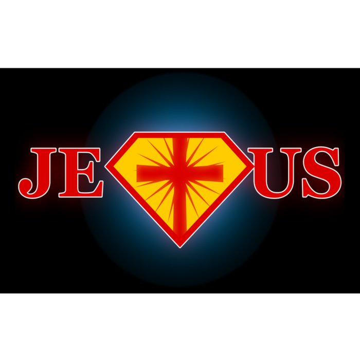 Super Jesus Superhero Comic Logo Bumper Sticker