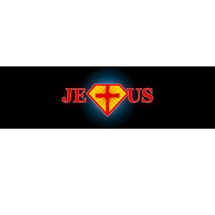 Super Jesus Superhero Comic Logo Bumper Sticker