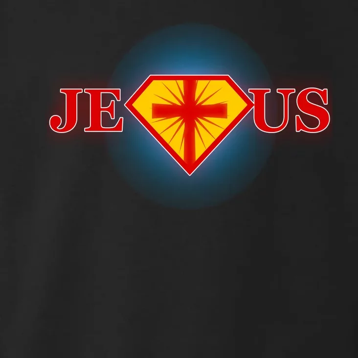 Super Jesus Superhero Comic Logo Toddler Hoodie