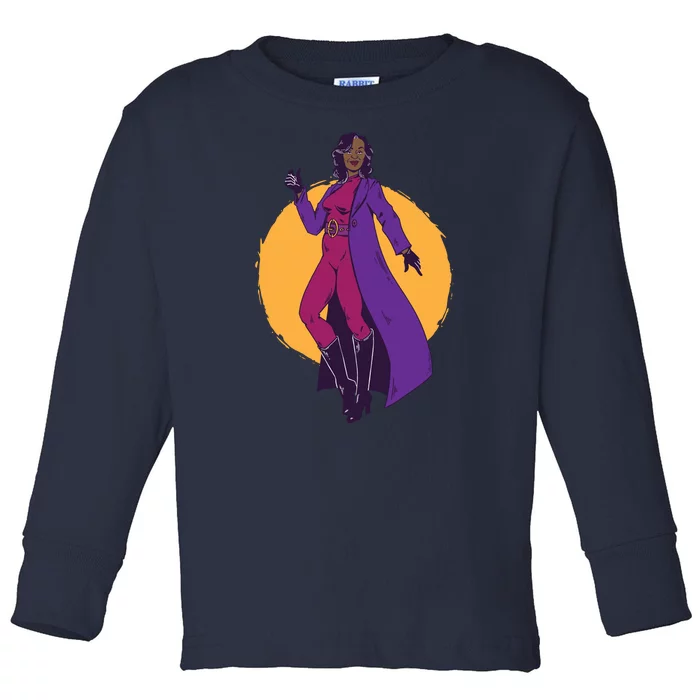 Super Michelle Obama Toddler Long Sleeve Shirt