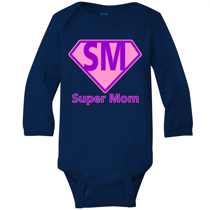 Super Mom Baby Long Sleeve Bodysuit