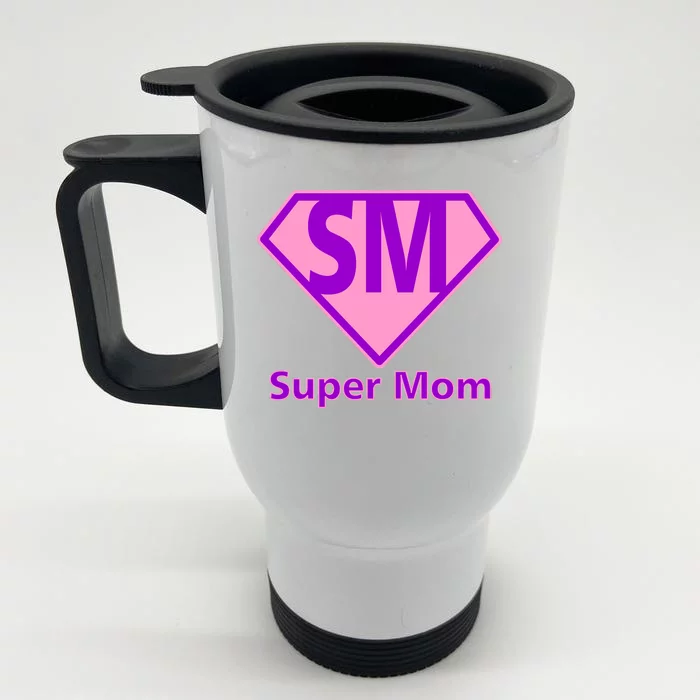 Super Mom Front & Back Stainless Steel Travel Mug