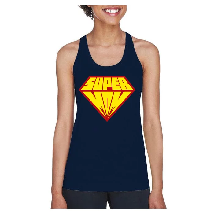 Super Mom Comic Superhero Women's Racerback Tank