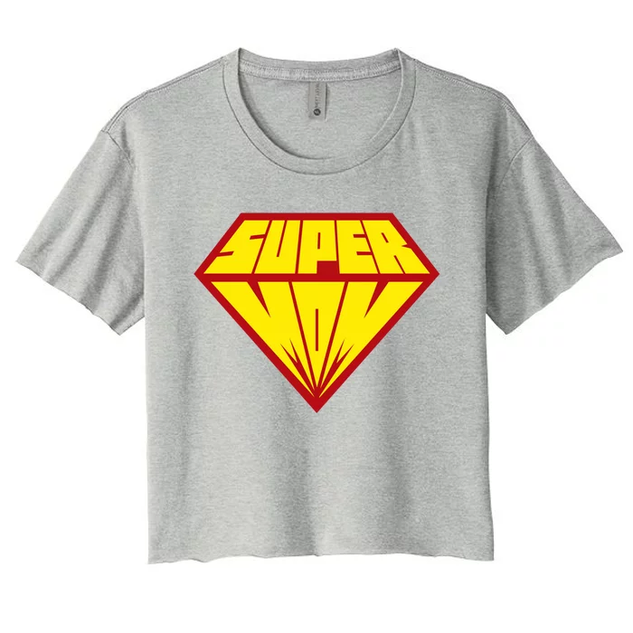 Super Mom Comic Superhero Women's Crop Top Tee