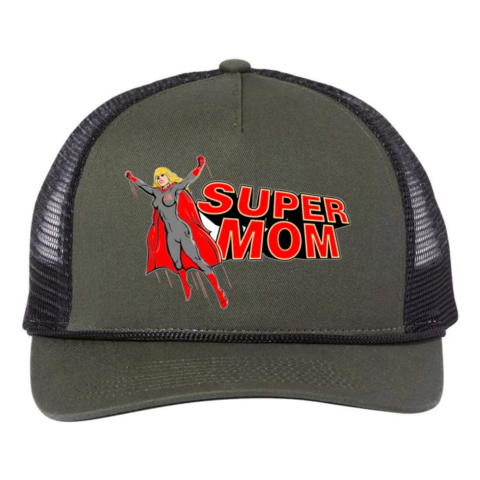 Super Mom Figure Retro Rope Trucker Hat Cap