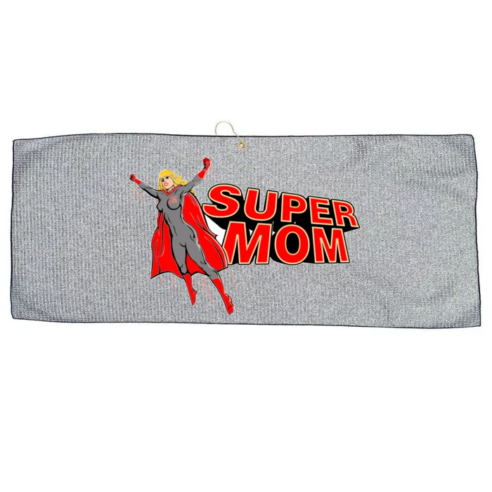 Super Mom Figure Large Microfiber Waffle Golf Towel