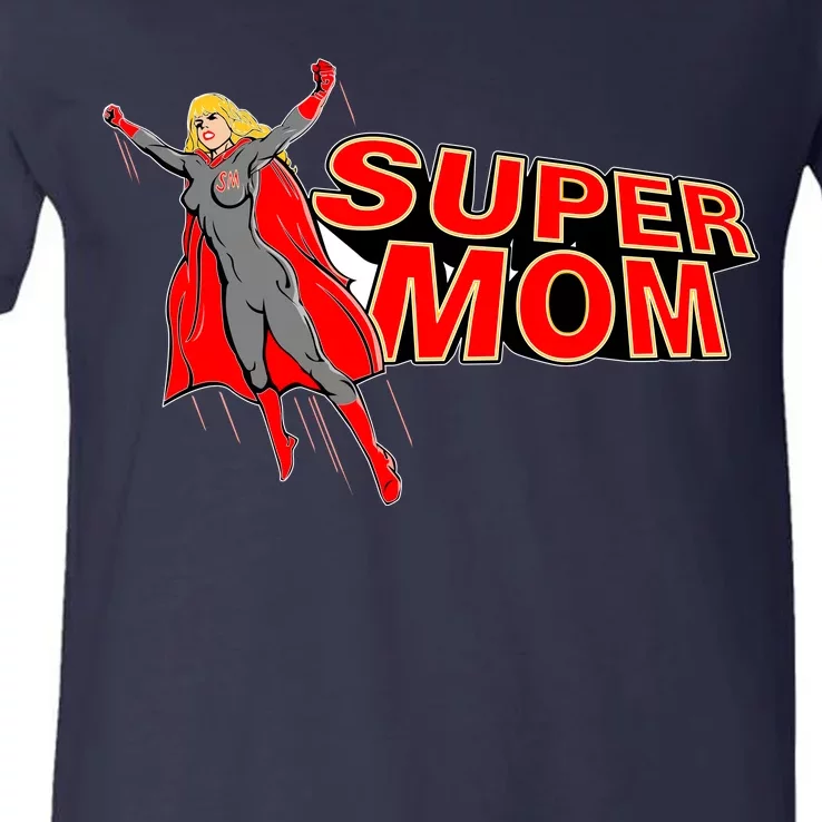 Super Mom Figure V-Neck T-Shirt