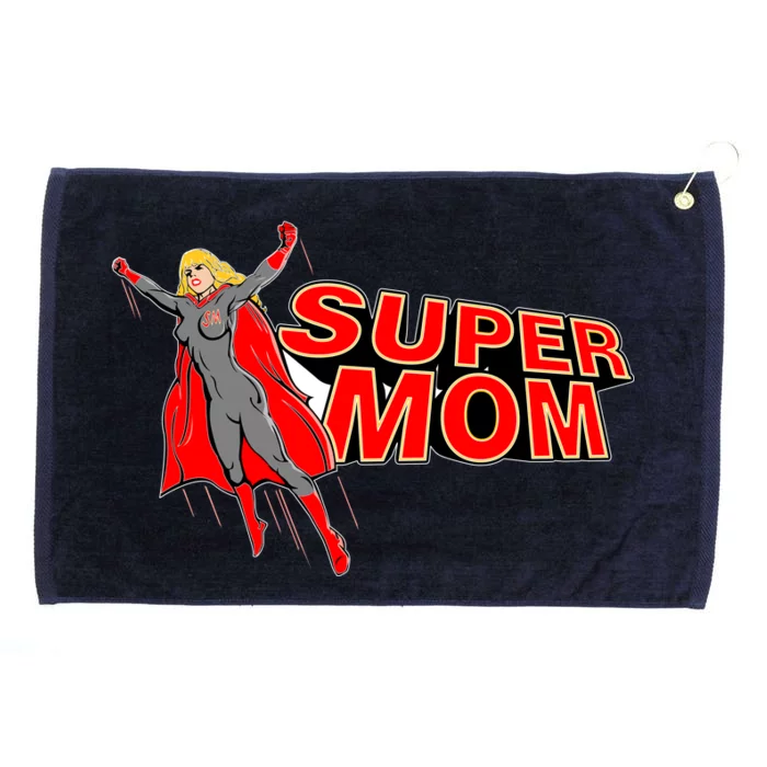 Super Mom Figure Grommeted Golf Towel